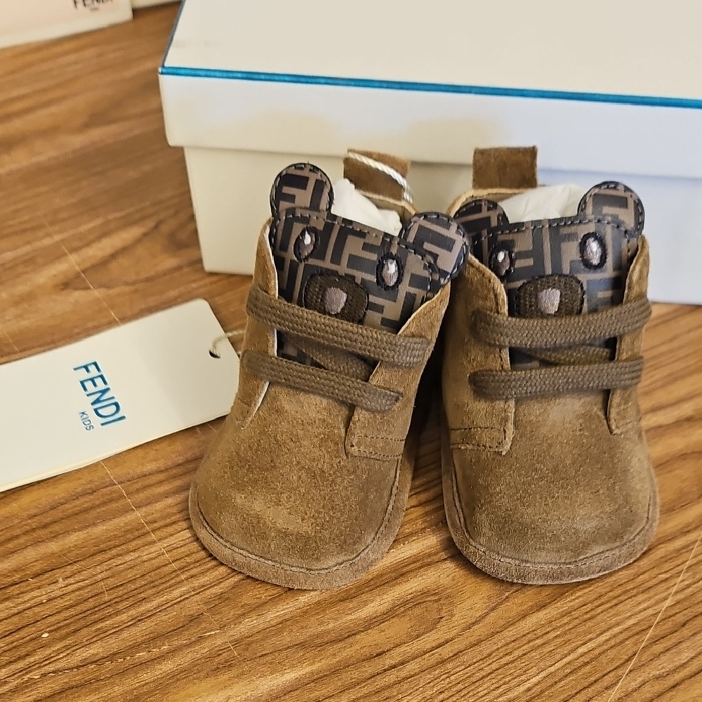 Fendi Brown Kids Shoes